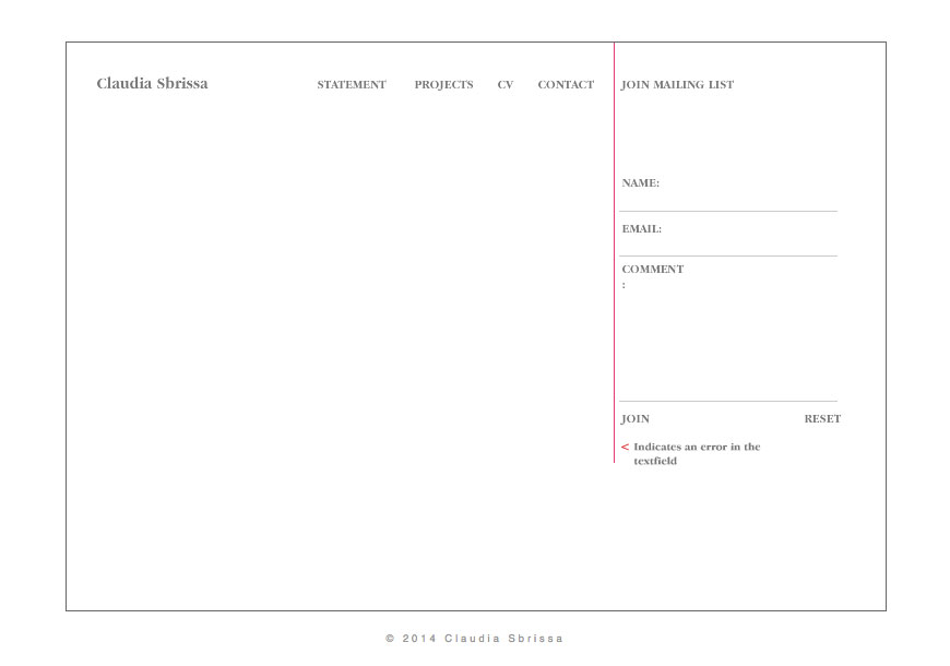 Claudia Sbrissa Artist Website