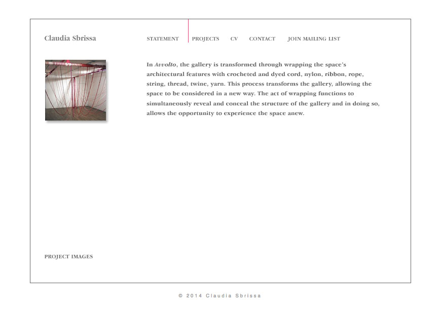 Claudia Sbrissa Artist Website