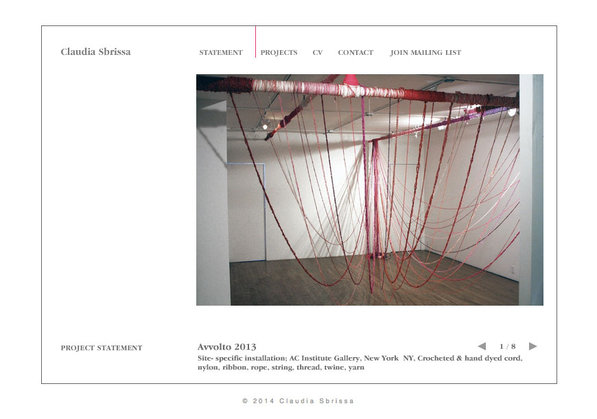 Claudia Sbrissa Artist Website