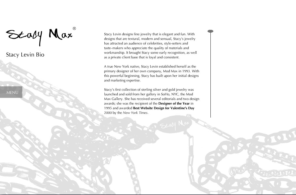 Stacy Max Jewelry Collection Website