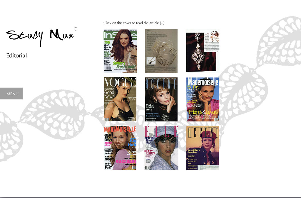 Stacy Max Jewelry Collection Website