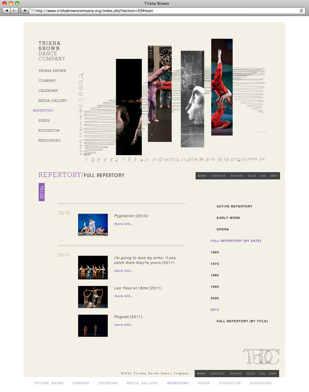 TBDC online Repertory