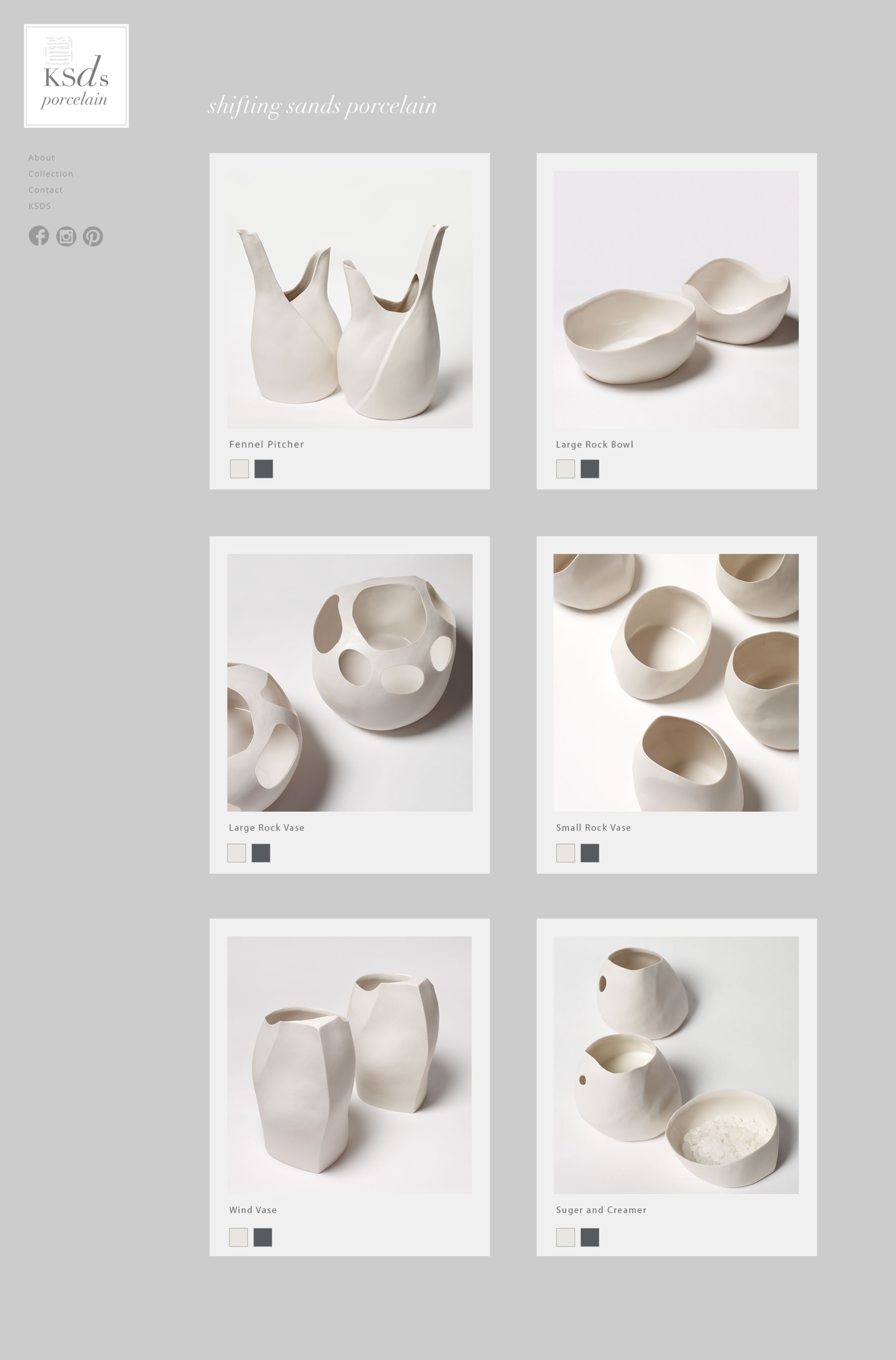 KSDS Porcelain collection index