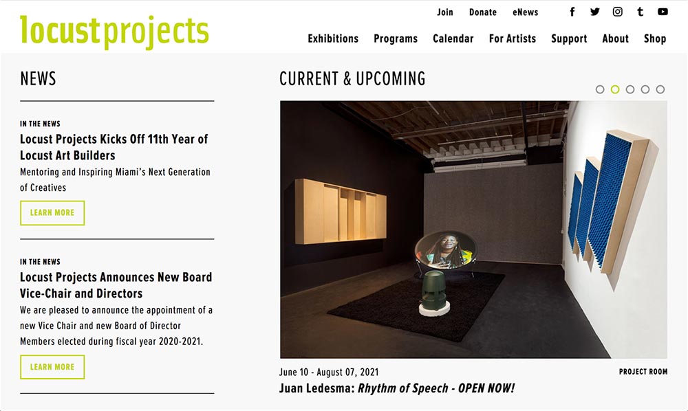 Locust Projects website